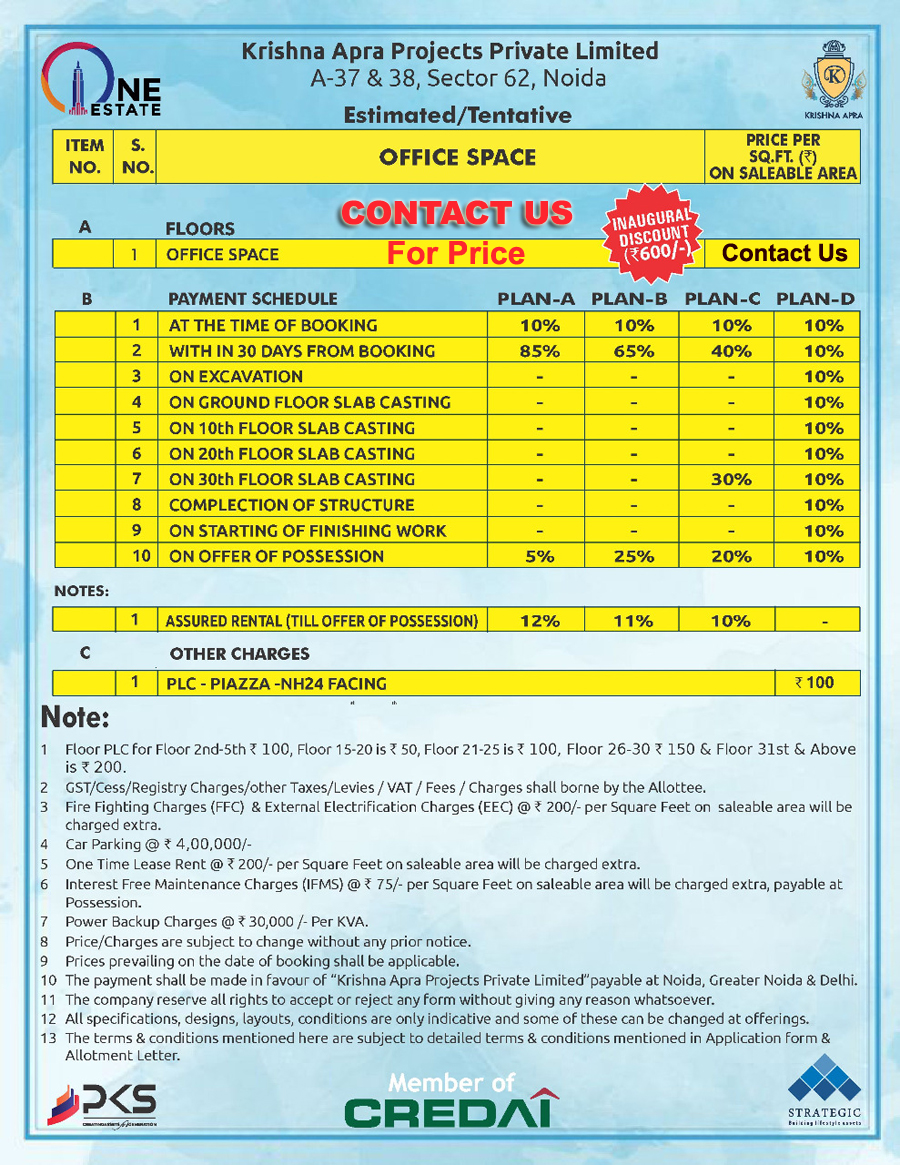 One Estate Payment Plan
